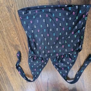 Old Navy Anchor Black Bikini Tank Bikini Top Size Small